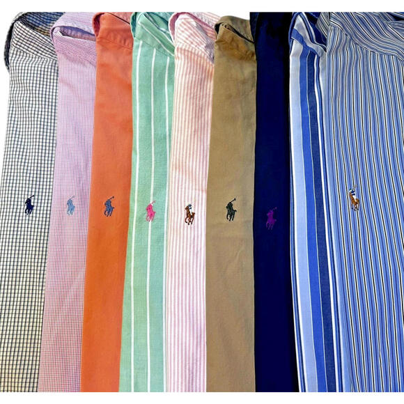 RALPH LAUREN LOT OF 9 Button Front Long Sleeve SIZE XL # 26 - Picture 1 of 14